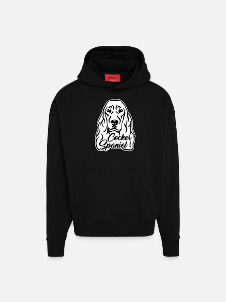 Cocker Spaniel - Hoodie- made by SPREAD - SOLID BLACK
