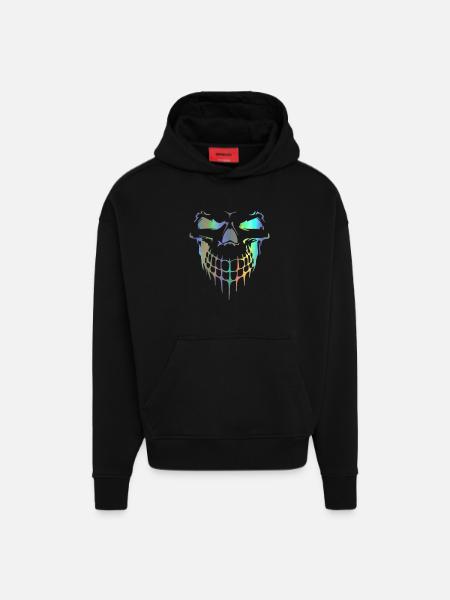 Skull - Hoodie- made by SPREAD - SOLID BLACK