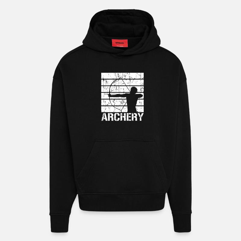 Lustiges Bogenschießen - Hoodie- made by SPREAD - SOLID BLACK