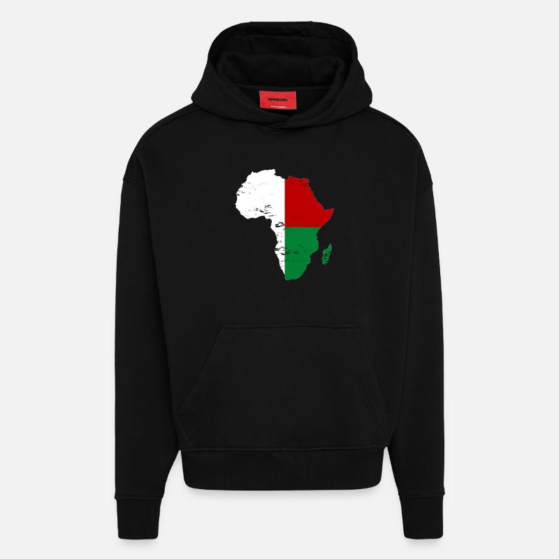 Madagaskar Flagge Afrika - Hoodie- made by SPREAD - SOLID BLACK