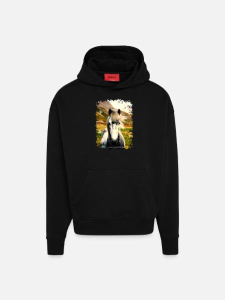 PFERD - Hoodie- made by SPREAD - SOLID BLACK
