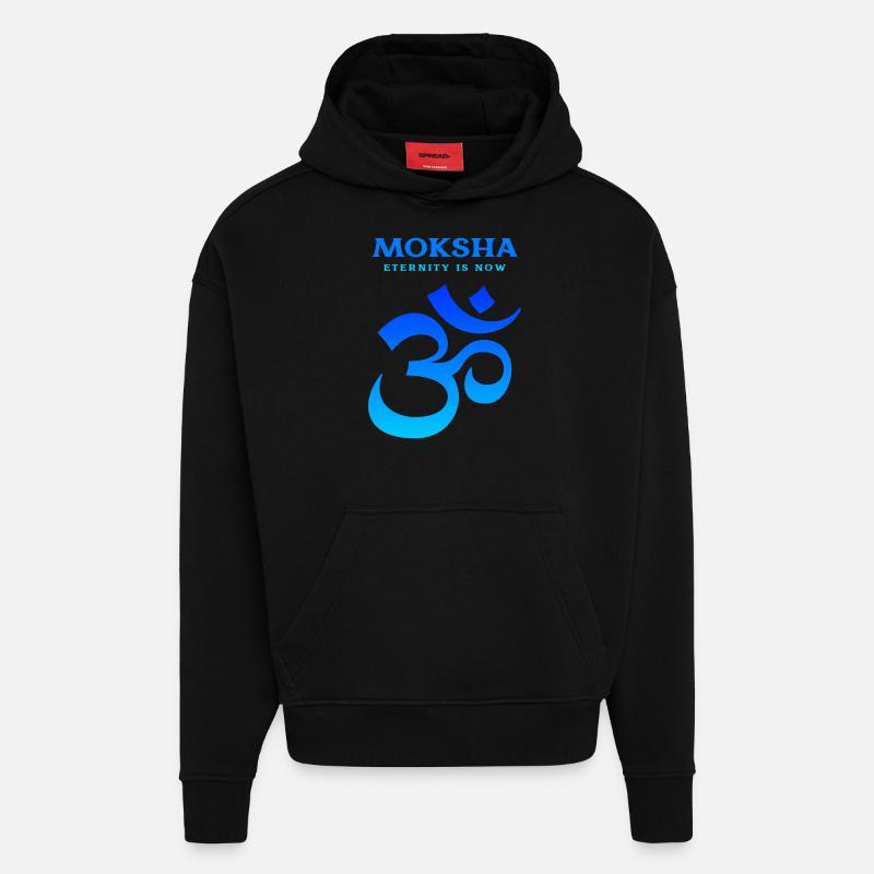 Moksha Eternity is Now - Hoodie- made by SPREAD  - SOLID BLACK