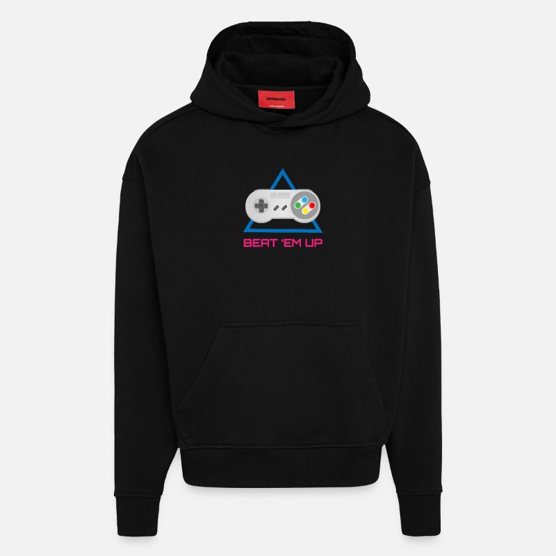 Retro Gamer Controller – Arcade-Videospiel - Hoodie- made by SPREAD  - SOLID BLACK