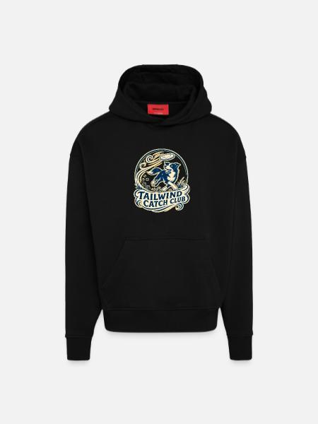 TAILWIND CATCH CLUB Dog - Hoodie- made by SPREAD  - SOLID BLACK
