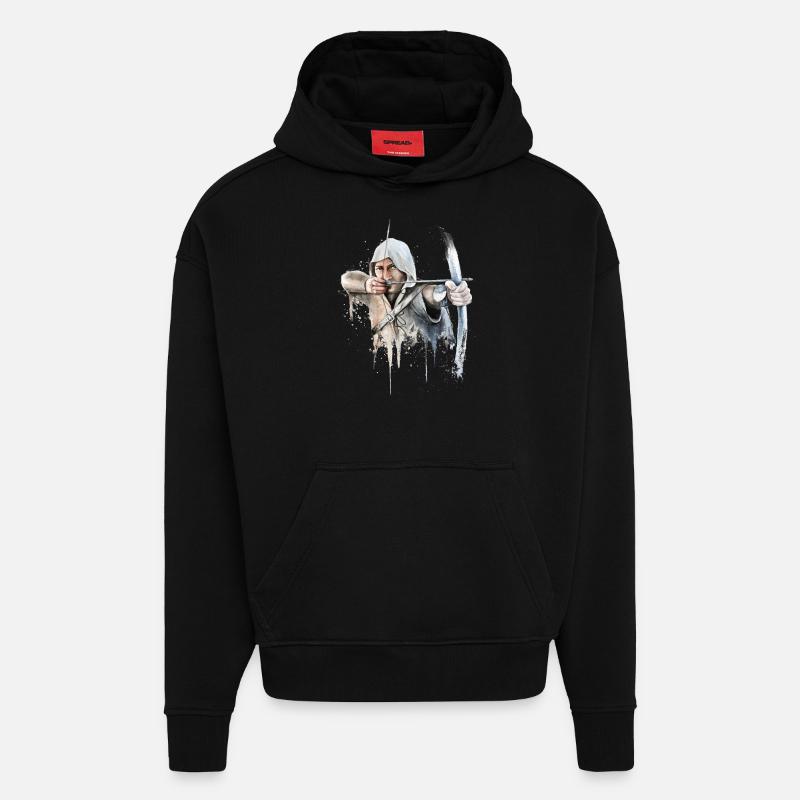 Schütze - Hoodie- made by SPREAD  - SOLID BLACK