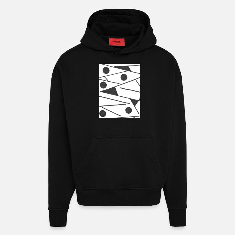 Sigma - Sweat à capuche bio épais oversize fabriqué en UE - SOLID BLACK