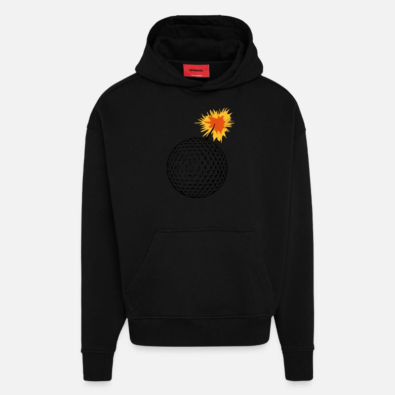 golfbombe - Hoodie- made by SPREAD  - SOLID BLACK