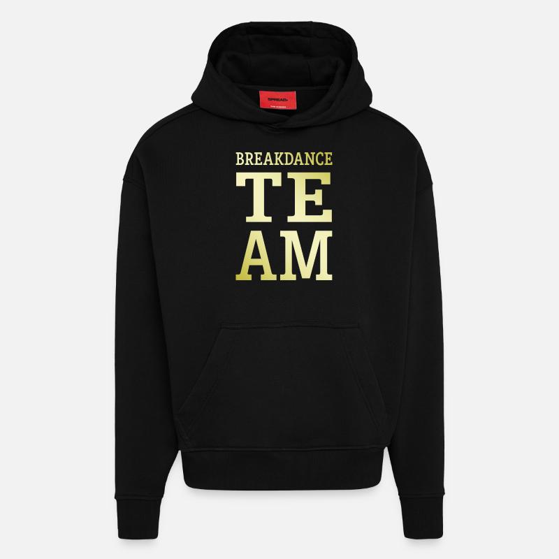 Équipe de breakdance Mannschaft - Sweat à capuche bio épais oversize fabriqué en UE - SOLID BLACK