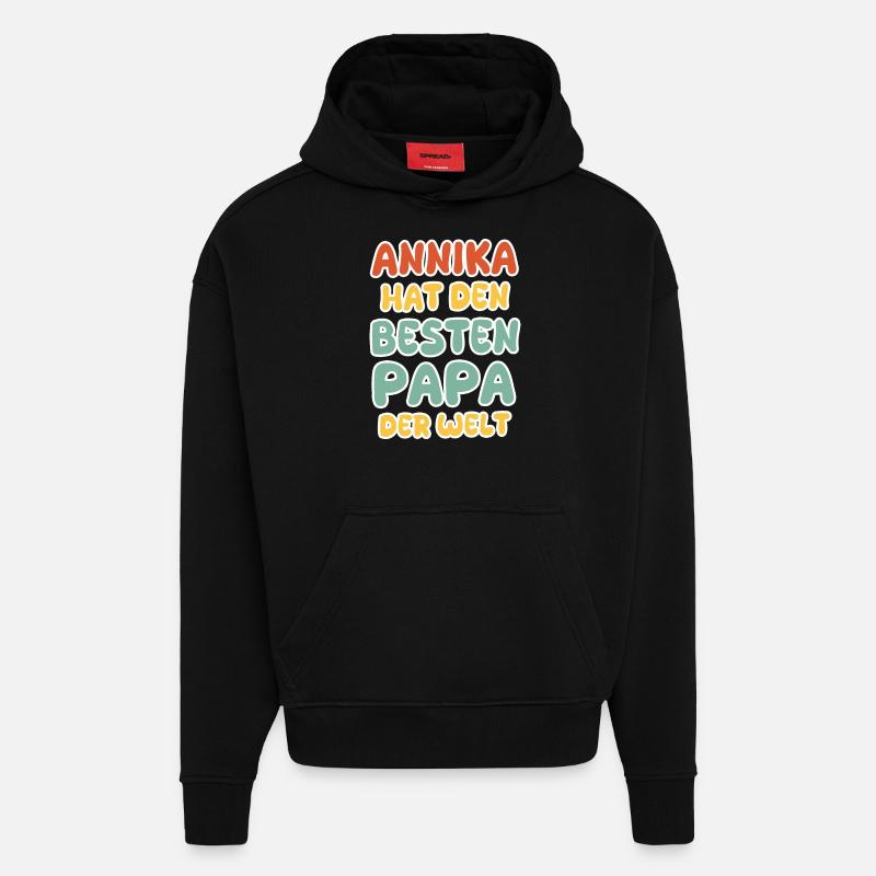 Bébé Annika - Sweat à capuche bio épais oversize fabriqué en UE - SOLID BLACK