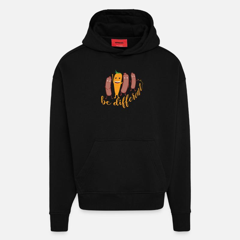 Karotte be different - Hoodie- made by SPREAD  - SOLID BLACK