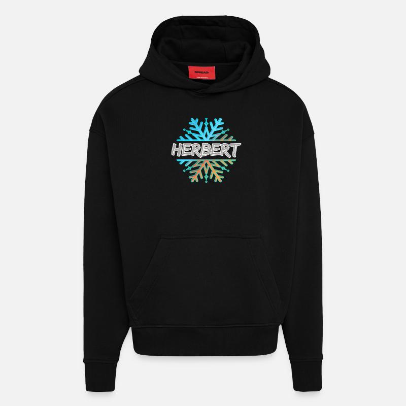 Herbert Herbert - Sweat à capuche bio épais oversize fabriqué en UE - SOLID BLACK