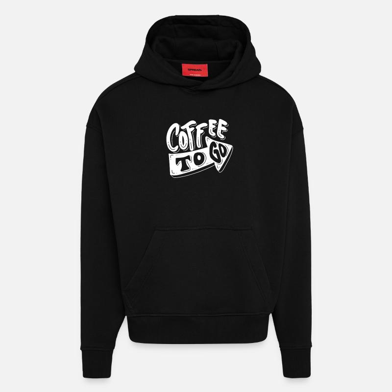 Kaffee, Ich mag Kaffee, Kaffeepause - Hoodie- made by SPREAD  - SOLID BLACK