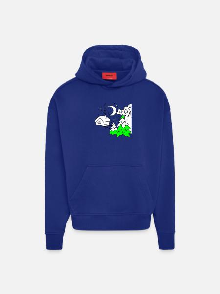 Winter - Hoodie- made by SPREAD - SOLID BLACK