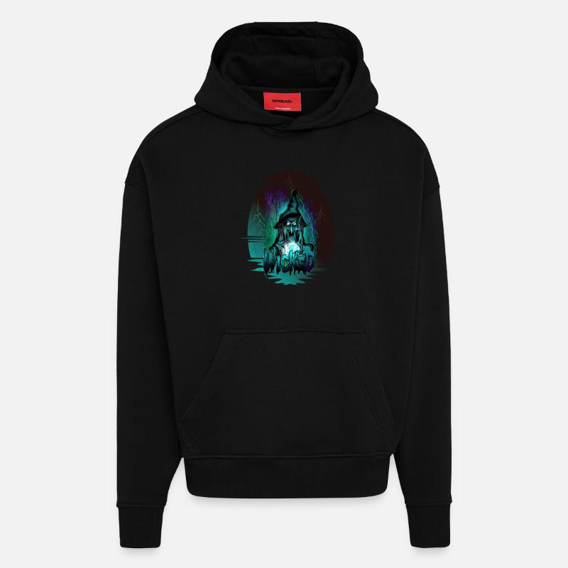 méchant2 - Sweat à capuche bio épais oversize fabriqué en UE - SOLID BLACK