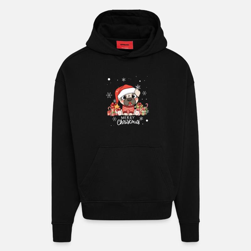 Hunde-Weihnachten - Hoodie- made by SPREAD  - SOLID BLACK