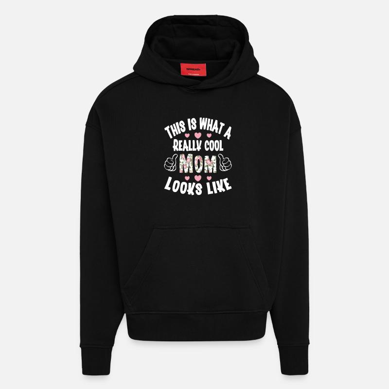Mama - Hoodie- made by SPREAD  - SOLID BLACK