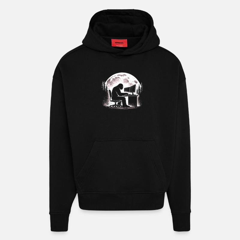Bigfoot Programmierer - Hoodie- made by SPREAD  - SOLID BLACK