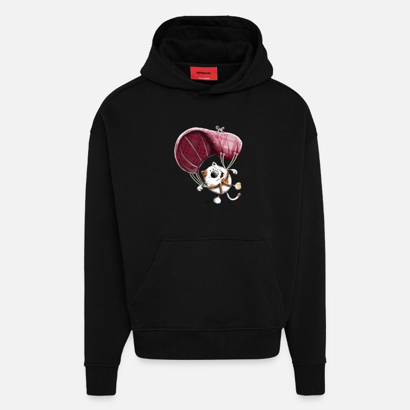 Frida on Air - Sweat à capuche bio épais oversize fabriqué en UE - SOLID BLACK