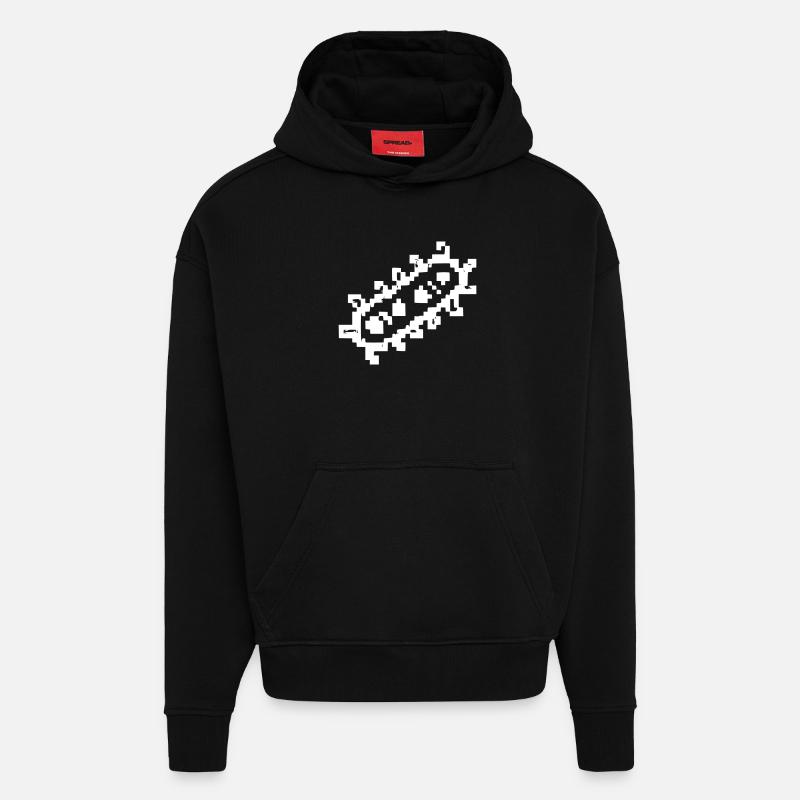Bakterie Stäbchen Pixel Keim - Hoodie- made by SPREAD  - SOLID BLACK