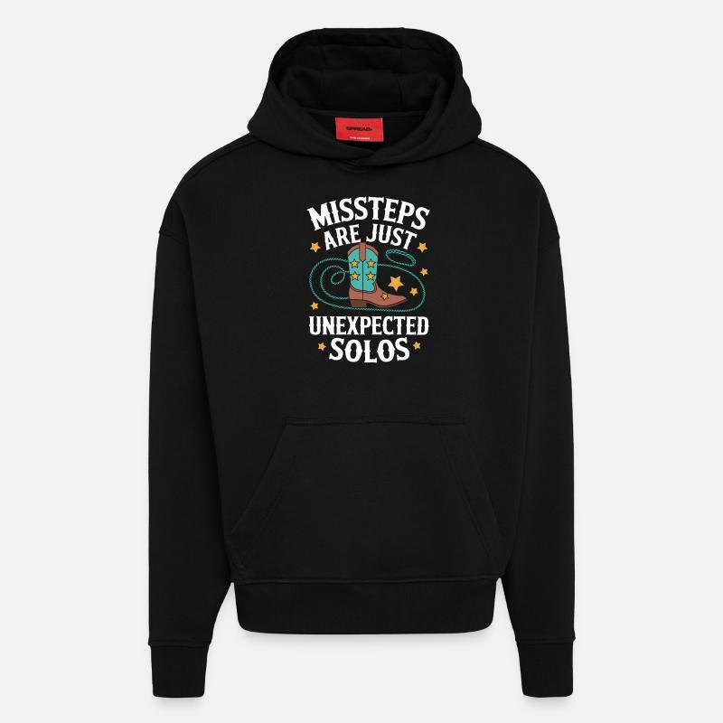 Line Dancing Dancing Dancers - Hoodie- made by SPREAD  - SOLID BLACK