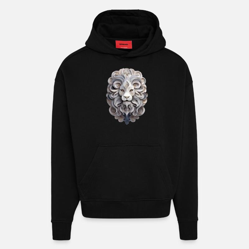 Sternzeichen Löwe - Hoodie- made by SPREAD  - SOLID BLACK