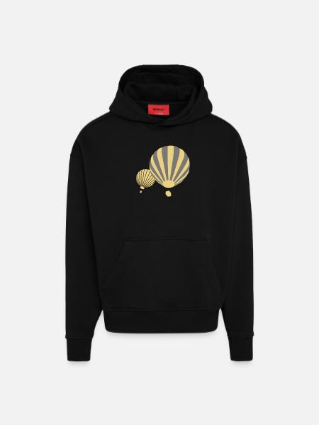 Ballons - Hoodie- made by SPREAD - SOLID BLACK