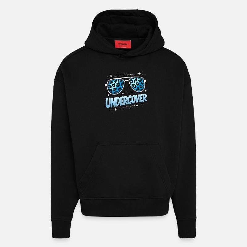 Undercover Speech - Sunglasses Design - Hoodie- made by SPREAD  - SOLID BLACK
