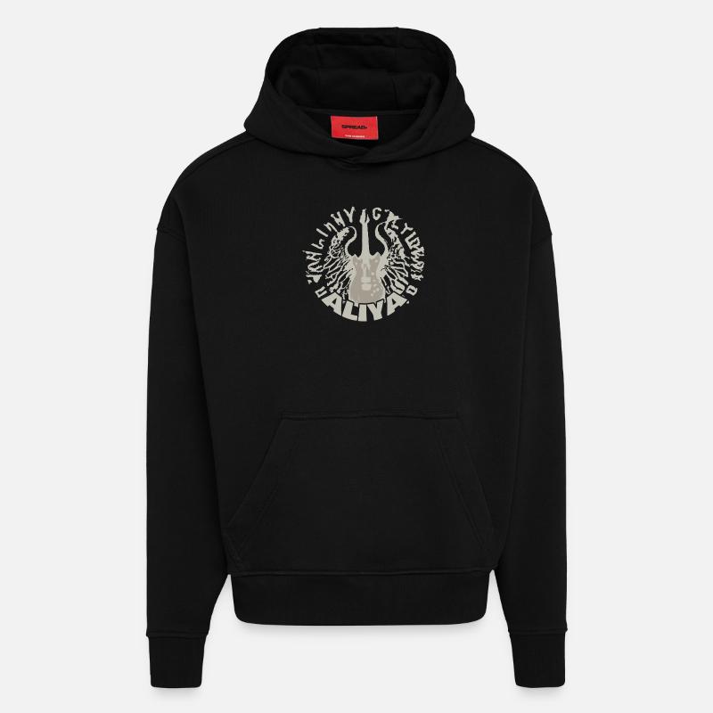 Aliya - Sweat à capuche bio épais oversize fabriqué en UE - SOLID BLACK