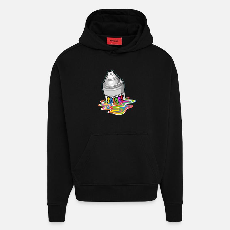 Schmelzendes Spray - Hoodie- made by SPREAD  - SOLID BLACK