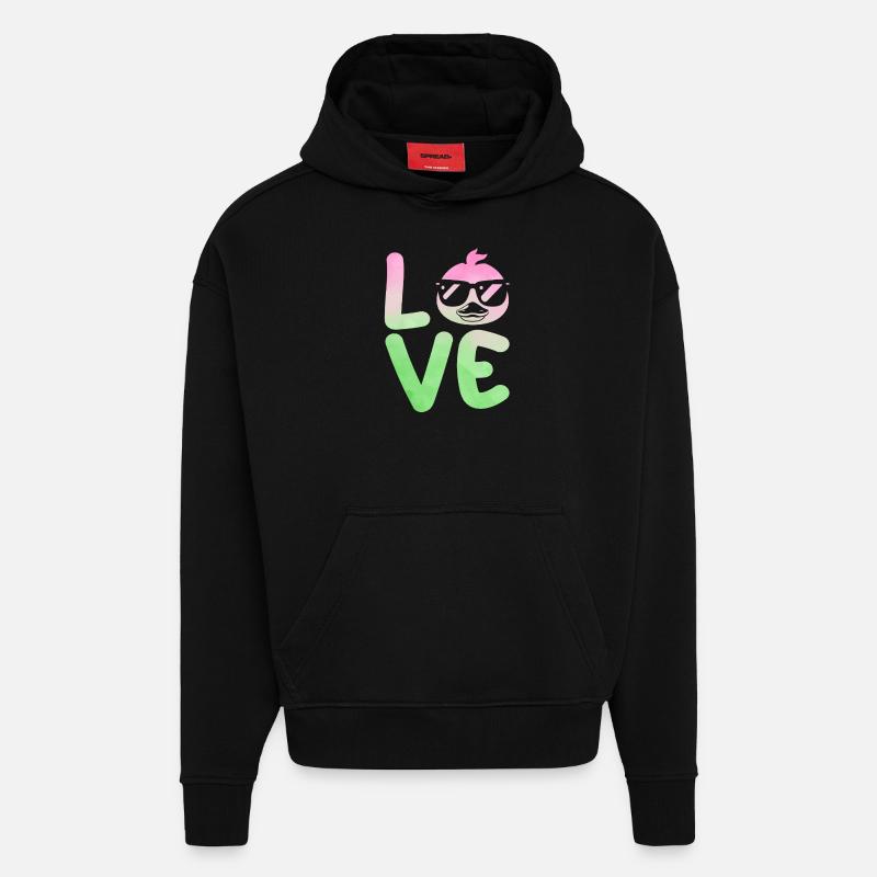Canards - Sweat à capuche bio épais oversize fabriqué en UE - SOLID BLACK