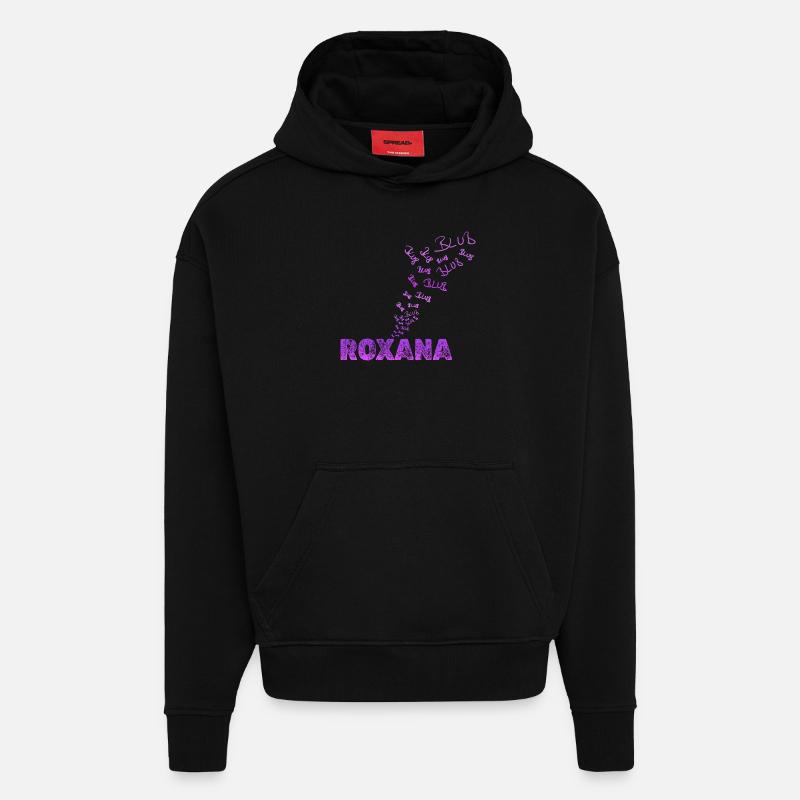 Roxana - Sweat à capuche bio épais oversize fabriqué en UE - SOLID BLACK