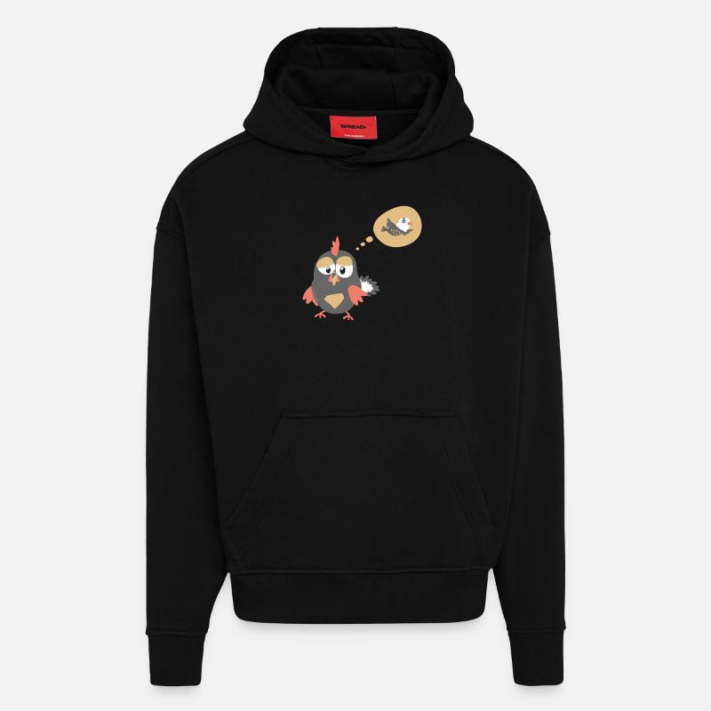 I have a dream - Sweat à capuche bio épais oversize fabriqué en UE - SOLID BLACK