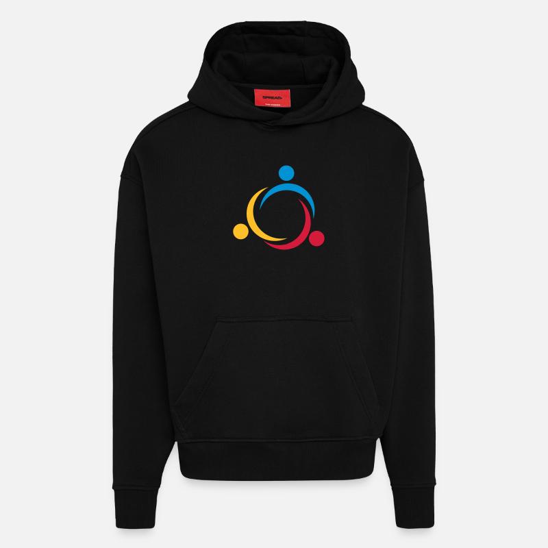 6061912 120363571 diversity2 - Sweat à capuche bio épais oversize fabriqué en UE - SOLID BLACK
