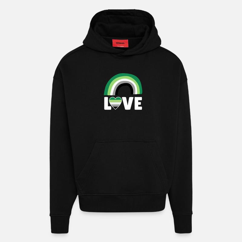 Aromantik, Aromatisch, Bogen - Hoodie- made by SPREAD  - SOLID BLACK