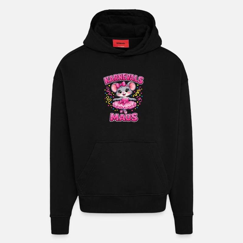 Carnival Mouse Carnival Confetti Gift - Hoodie- made by SPREAD  - SOLID BLACK