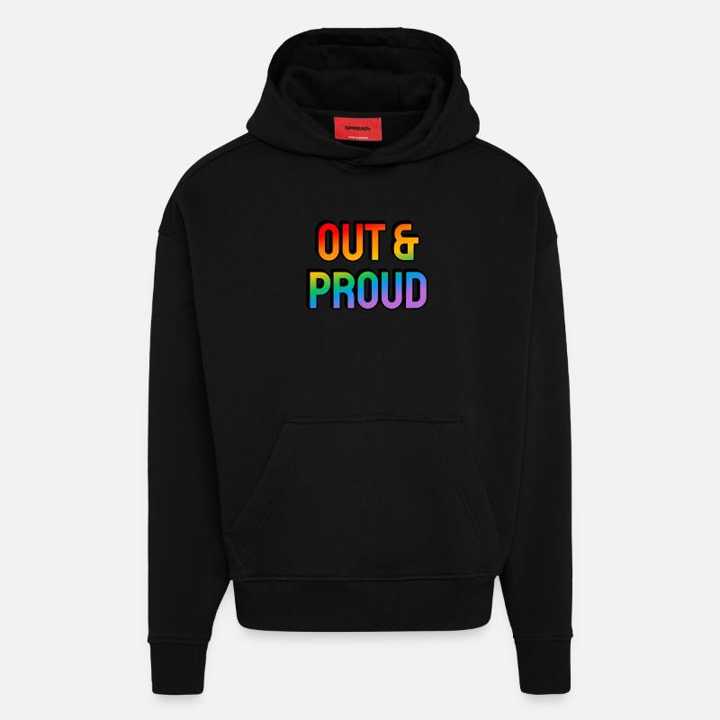 Raus und stolze LGBT-Regenbogen-Pride - Hoodie- made by SPREAD  - SOLID BLACK