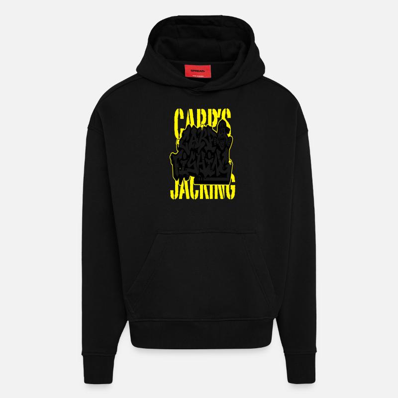 Carp's graff "CARP'S JACKING" - Sweat à capuche bio épais oversize fabriqué en UE - SOLID BLACK