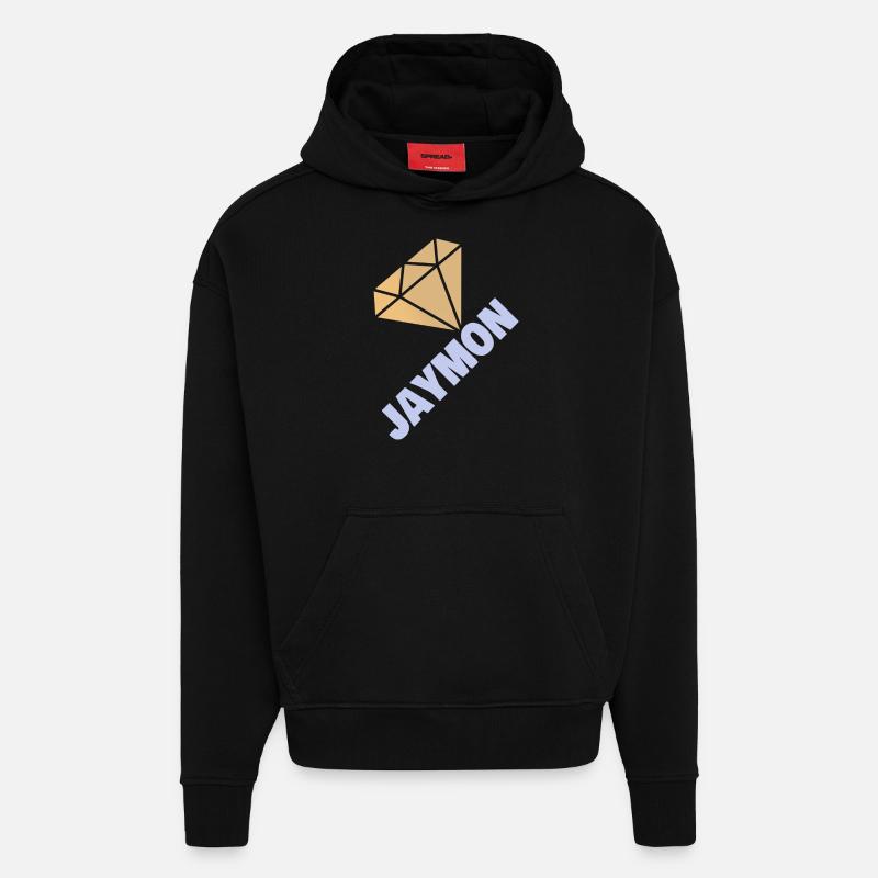 Jaymon - Sweat à capuche bio épais oversize fabriqué en UE - SOLID BLACK