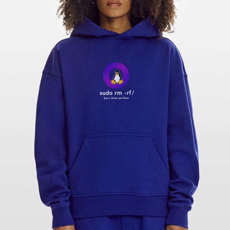 Computer Sys admin Penguin Nerd pc sudo rm -rf cod Hoodie- made by SPREAD 