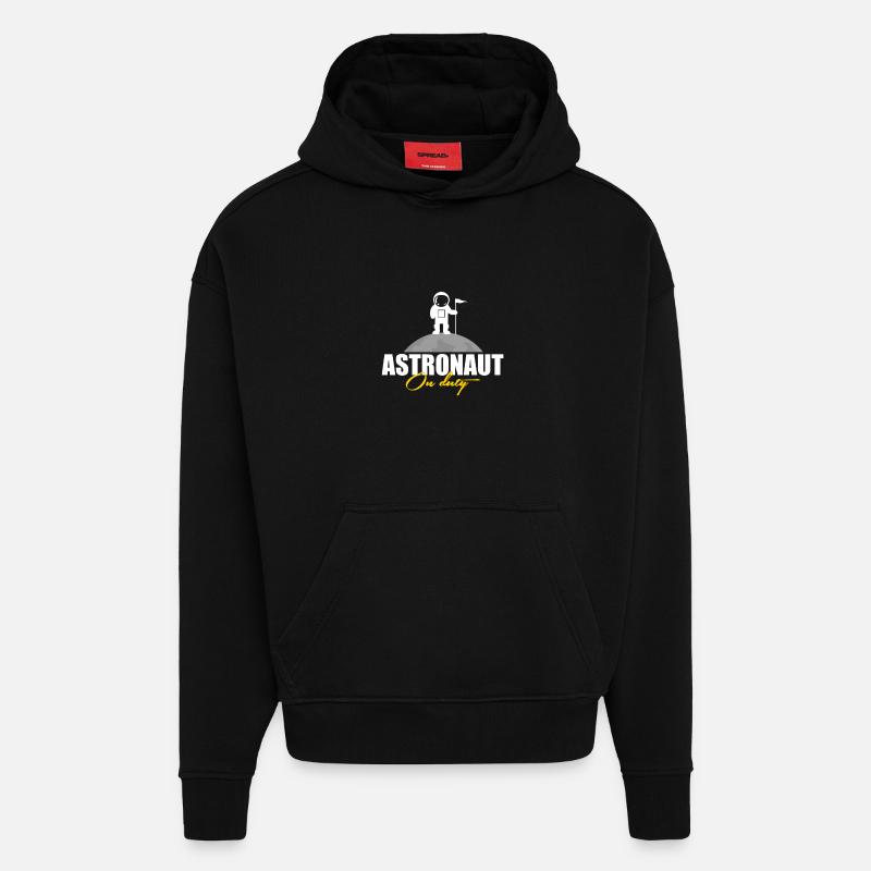 Astronaut im Einsatz Geschenk - Hoodie- made by SPREAD - SOLID BLACK