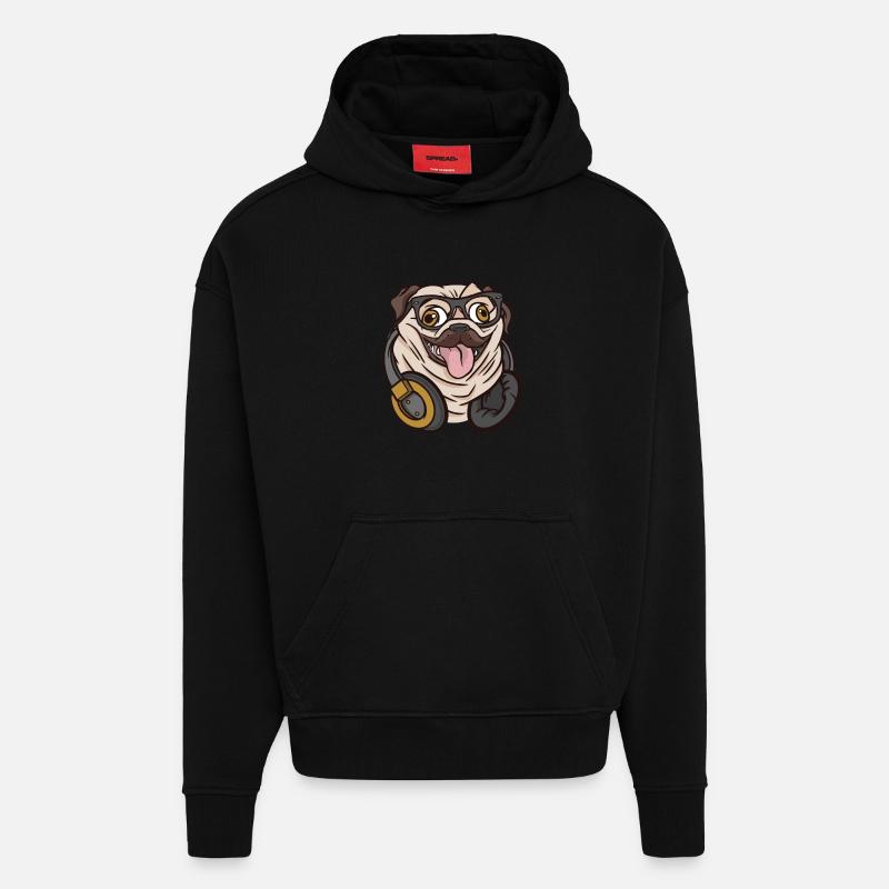 Hipster Mops - Hoodie- made by SPREAD  - SOLID BLACK