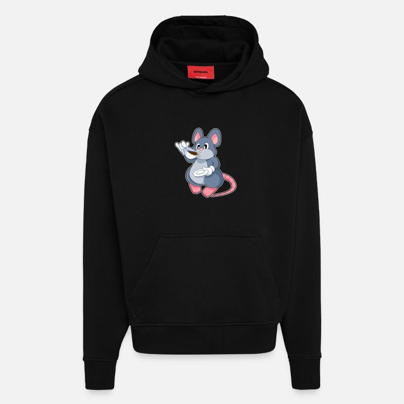 Maus Kaffee Tasse - Hoodie- made by SPREAD - SOLID BLACK