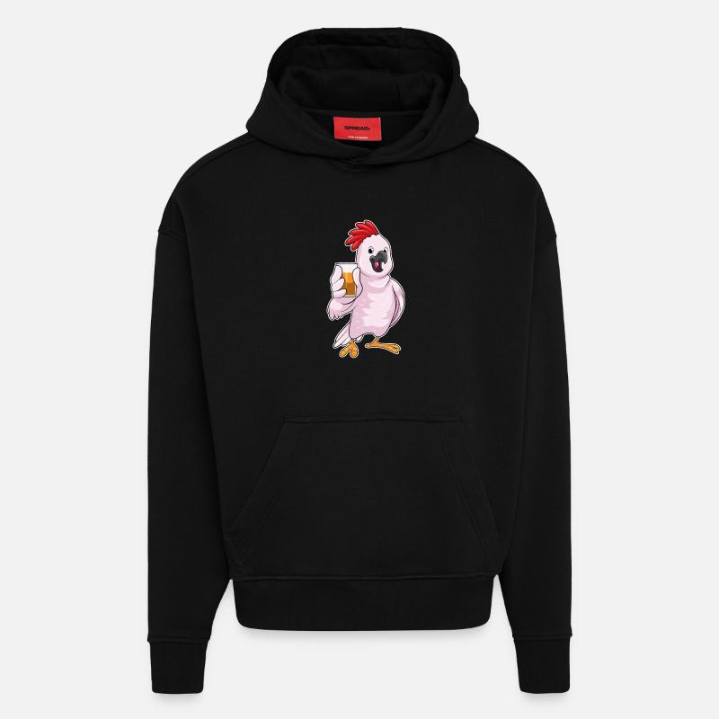 Papagei mit Saft - Hoodie- made by SPREAD  - SOLID BLACK