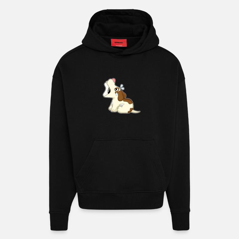 Dog Bones - Hoodie- made by SPREAD  - SOLID BLACK