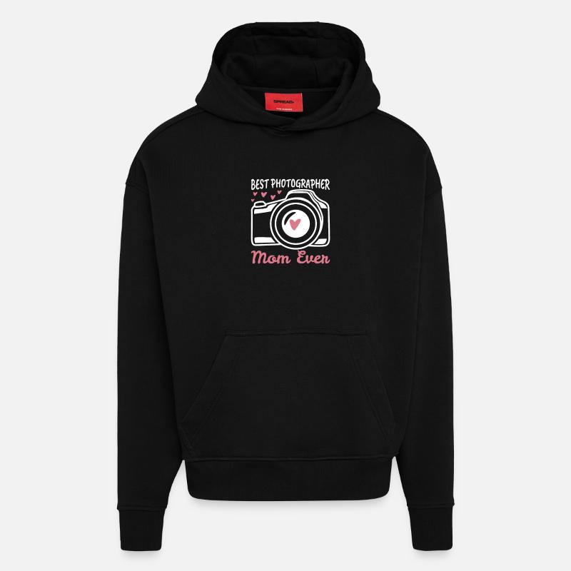 Fotografie Mama - Hoodie- made by SPREAD  - SOLID BLACK