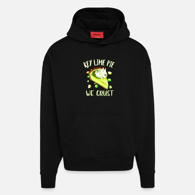 Key Lime Pie nous croûte - Sweat à capuche bio épais oversize fabriqué en UE - SOLID BLACK