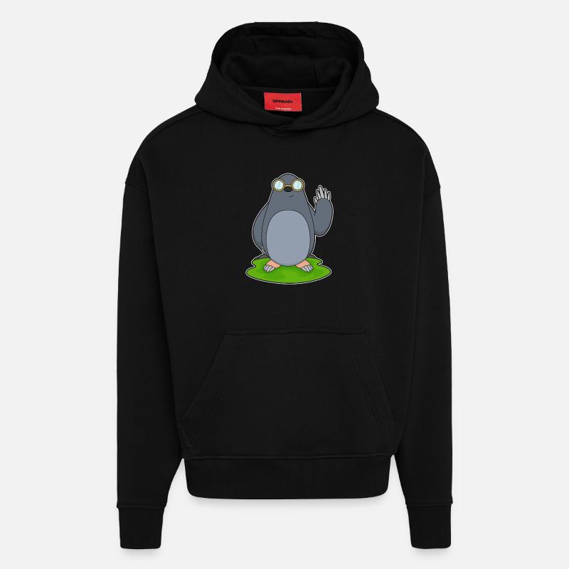 Mole glasses - Hoodie- made by SPREAD - SOLID BLACK