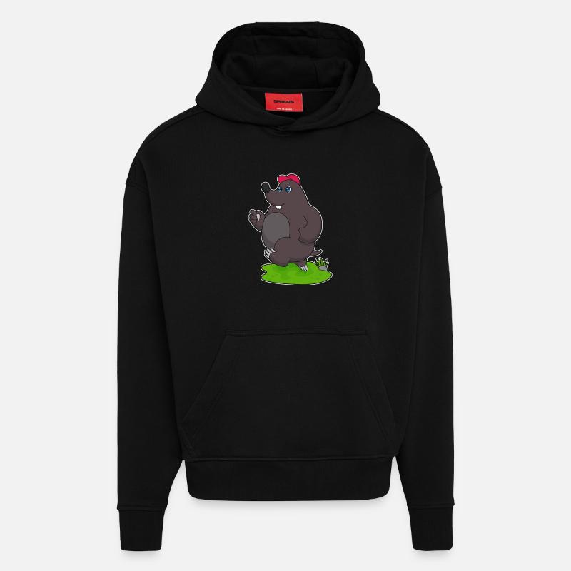 Mole Jogger Jogging - Sweat à capuche bio épais oversize fabriqué en UE - SOLID BLACK