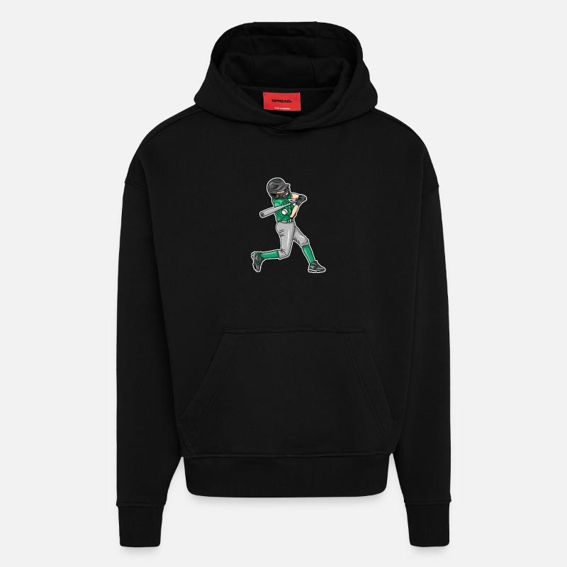 Baseball Jungs - Hoodie- made by SPREAD  - SOLID BLACK