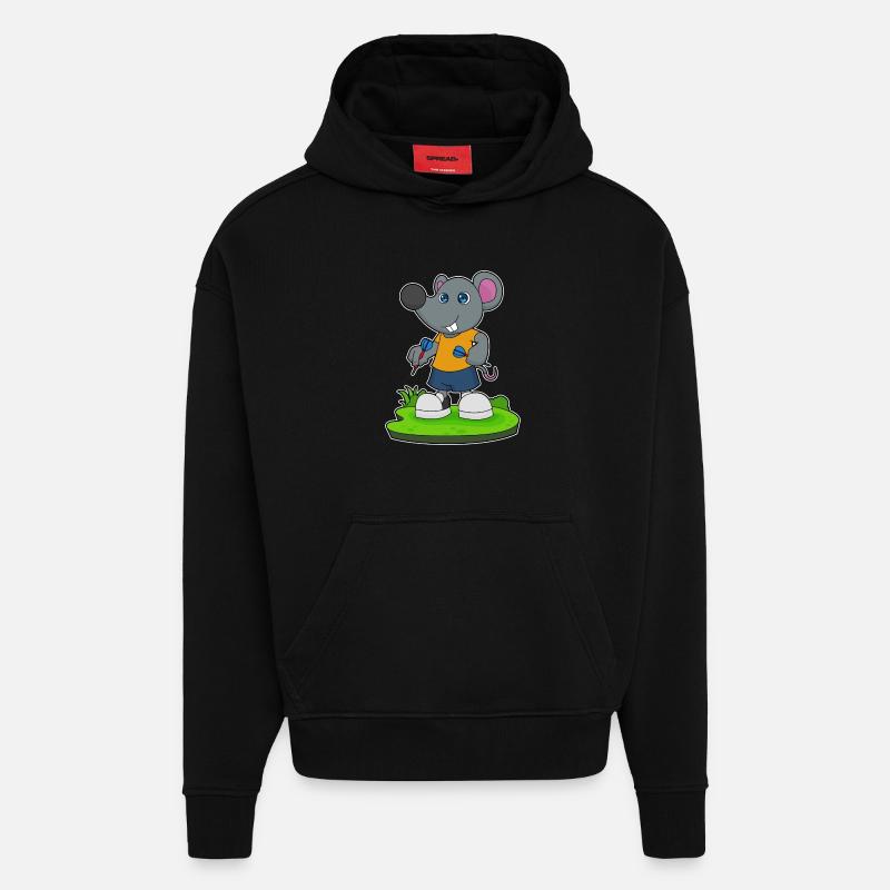 Maus Dart Dartpfeil - Hoodie- made by SPREAD  - SOLID BLACK